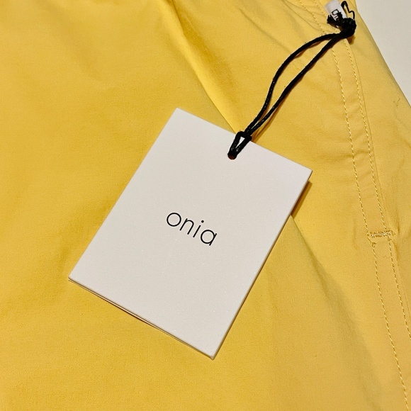 Onia The Charles Solid Yellow Lined Swim Shorts Trunks 5 " Inseam Men's Small - Picture 14 of 14